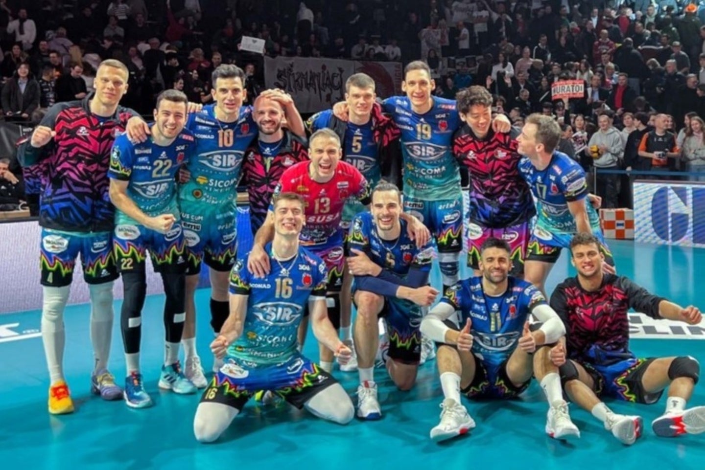 ベルリンを下したペルージャが全体２位でCL準々決勝に進出。画像提供：Sir Susa Scai Perugia