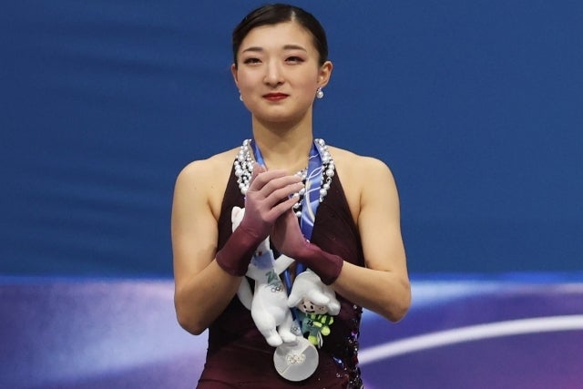 女子フィギュアで銀メダルを獲得した坂本。(C)Getty Images