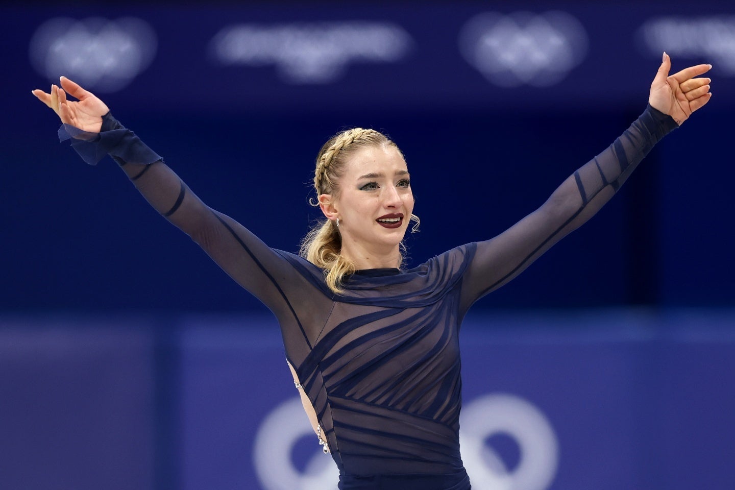 米国のアンバー・グレン。試合後の行動が話題を呼んでいる。(C)Getty Images