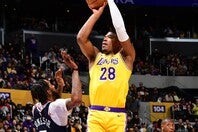 オールスター明け初戦、八村はシュート機会少なく３得点にとどまった。(C)Getty Images