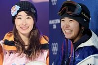 元日本代表の鬼塚（左）に感謝を寄せた五輪初出場の鈴木（右）。(C)Getty Images