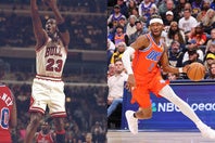 SGA(右)がジョーダン(左)と自身の比較論について心境を吐露した。(C)Getty Images