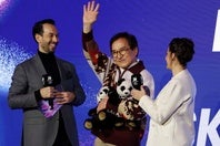 フィギュアスケートの会場にいたジャッキーチェン氏。(C)Getty Images