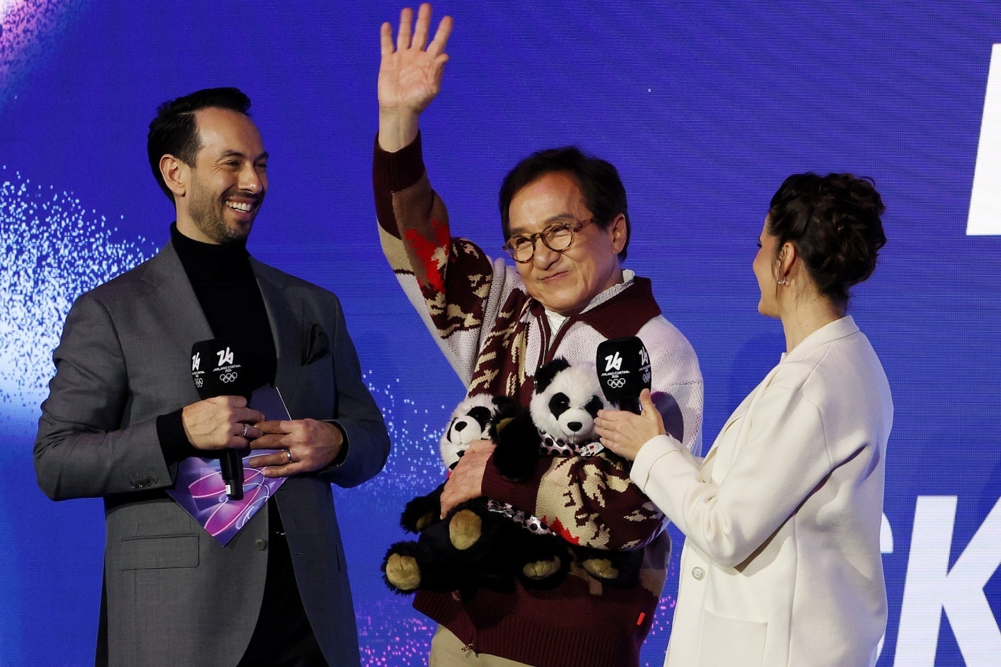 フィギュアスケートの会場にいたジャッキーチェン氏。(C)Getty Images