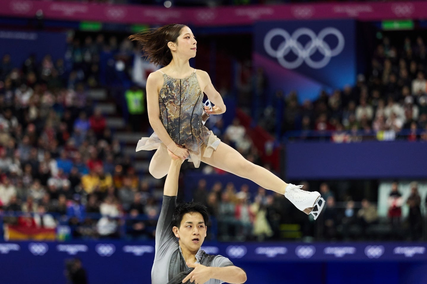 りくりゅうは日本ペア史上初の金メダルに輝いた。(C)Getty Images