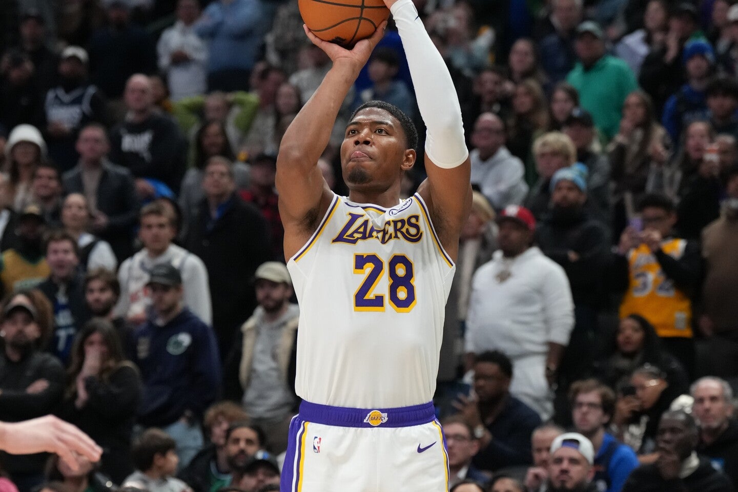 八村はショット不発で５得点にとどまった。(C)Getty Images