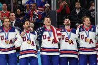 46年ぶりの悲願を達成したアイスホッケー米国代表。試合後の“反応”が問題視された。(C) Getty Images