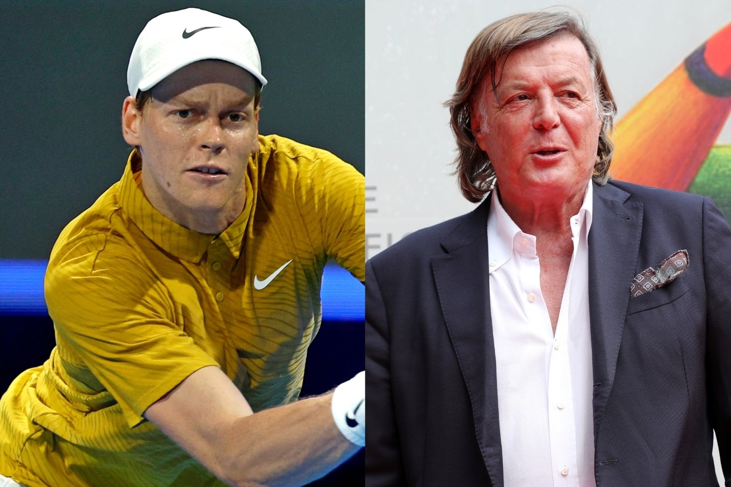 昨年は決勝進出を逃したのが２大会しかなかったシナー（左）が、今年はすでに２敗。一部で危機説が囁かれるが、元全仏王者パナッタ氏（右）は「スポーツでは失敗も付き物」と一蹴した。(C)Getty Images