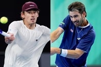 世界６位のデミノー（左）は予選勝者に、元８位のノーリーはワイルドカードの選手に１回戦で敗れた。(C)Getty Images