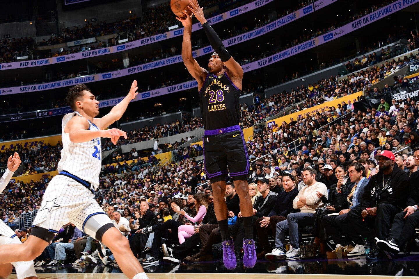 八村が３試合ぶりの２桁得点に加え、勝負所でクラッチショットを沈めてみせた。(C)Getty Images