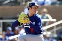 オープン戦に初登板したドジャースの佐々木朗希は、２回途中３失点で降板した。(C)Getty Images