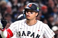 豪快な“侍第一号”を放った佐藤。(C)Getty Images