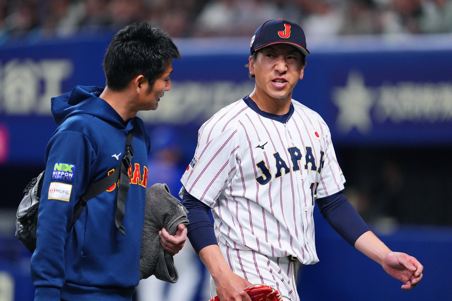 ９回に緊急降板した侍ジャパンの大勢。（C）Getty Images