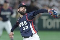 チェコ代表の右腕サトリア。前回大会では120キロ前後の直球とチェンジアップで大谷を三振に仕留めた。（C）Getty Images