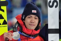 トラブルに見舞われたスキージャンプの二階堂。(C)Getty Images