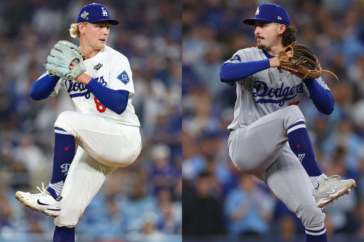 先発として調整しているシーハン（左）とロブレスキー（右）。(C)Getty Images