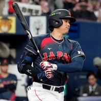 強化試合でホームランどころかヒットも出なかった大谷。(C)Getty Images