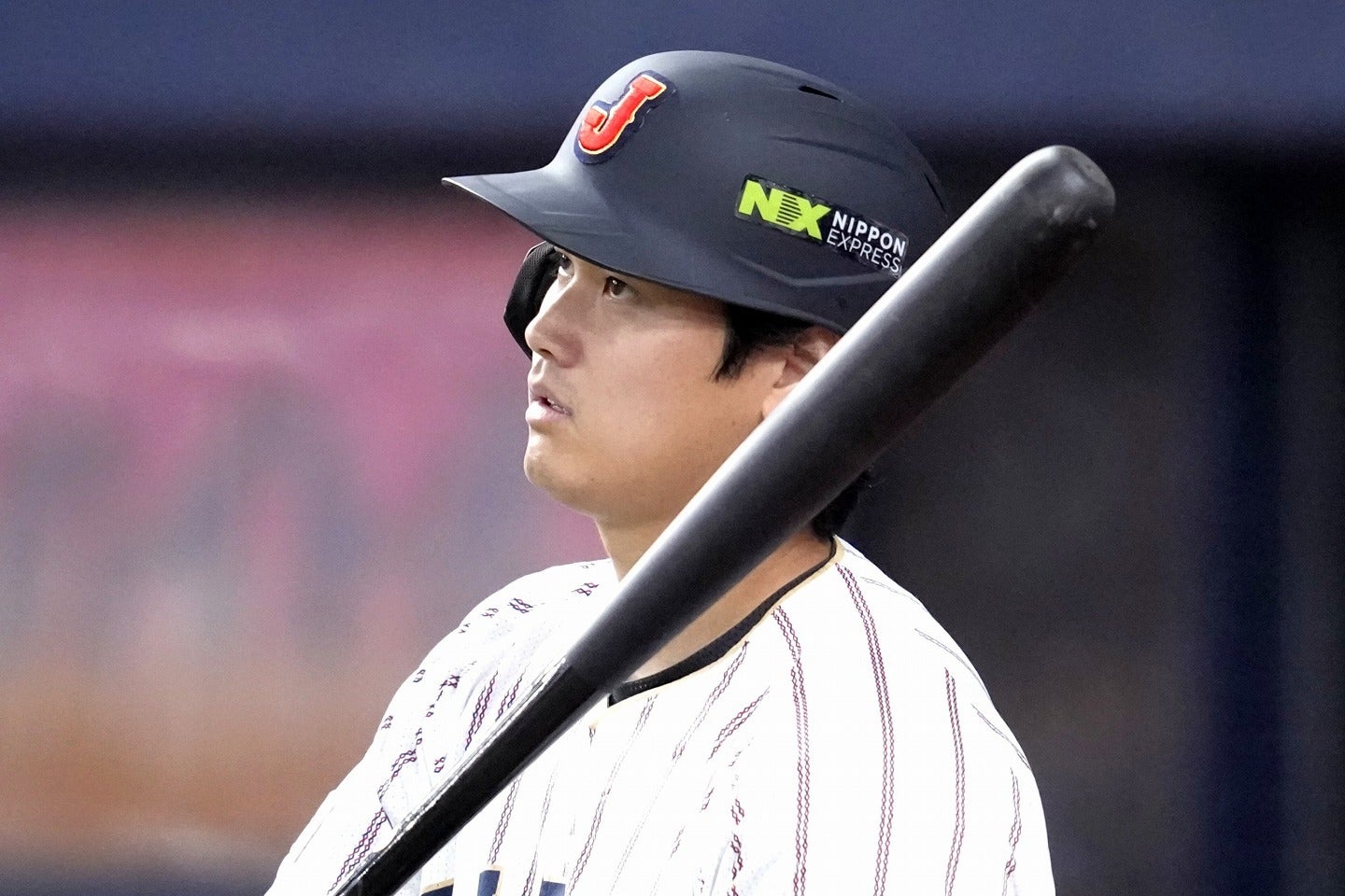 打席に入る際の一幕に注目が集まった大谷。（C）Getty Images