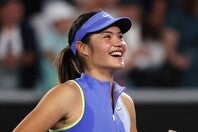 ラドゥカヌがユニクロの会見で来日し、その様子をアップした。(C)Getty Images