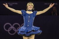 五輪エキシビで可憐に舞ったリウ。ネイビーの衣装は大好きなアニメ作品の主人公に着想を得ていた。(C)Getty Images