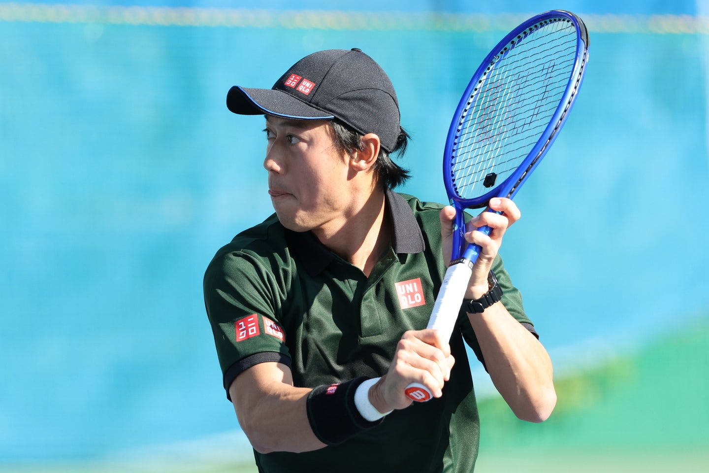 ティオンビル・チャレンジャー２回戦で敗れた錦織。３戦連続フルセットマッチとなり、最後は力尽きた。※写真は昨年の横浜慶應チャレンジャー。写真：滝川敏之