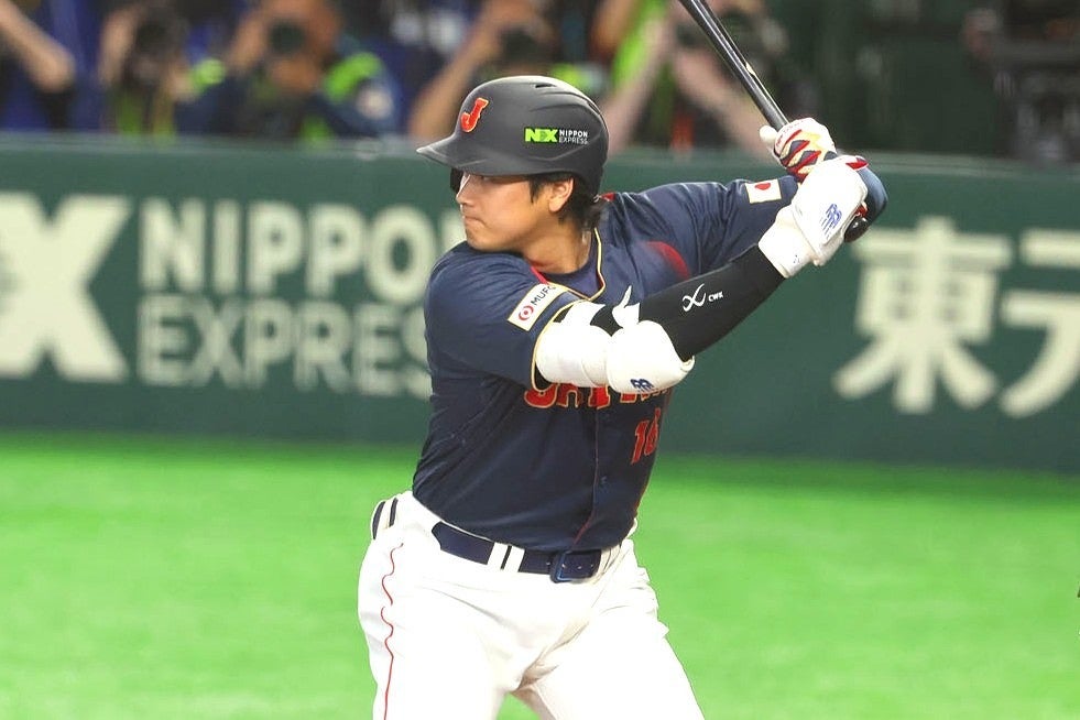 満塁ホームランを放った大谷。写真：梅月智史（THE DIGEST編集部）
