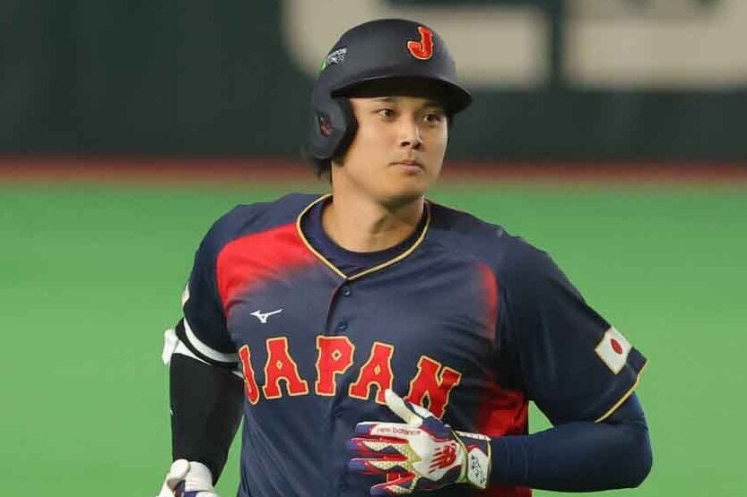 侍ジャパンの大谷翔平は１番・DHでスタメン出場。２回に満塁ホームランを放った。写真：梅月智史（THE DIGEST写真部）