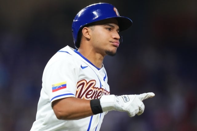 ２回に決勝のソロホームランを放ったサノーハ。(C)Getty Images