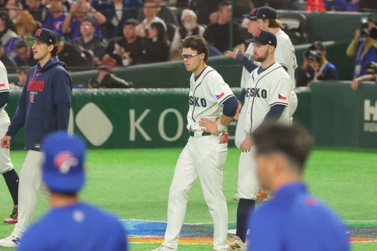 １次R３連敗にチェコ選手たちは肩を落とした。写真：梅月智史（THE DIGEST編集部）