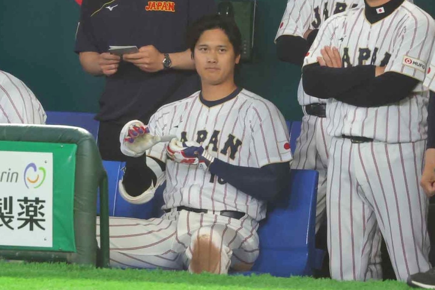 侍ジャパン大谷翔平が韓国戦で本塁打。23年大会から続く連続安打数を９に伸ばした。写真：梅月智史（THE DIGEST写真部）