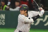 １番・指名打者の大谷翔平。試合前に行なっているフリー打撃について言及した。写真：梅月智史（THEDIGEST編集部）