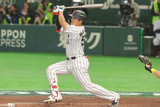 オーストラリア戦でノーヒットだった村上。写真：梅月智史（THE DIGEST写真部）