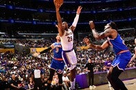 八村が２試合連続で先発出場し、攻守で印象的な活躍を見せた。(C)Getty Images