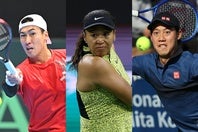 錦織（右）と綿貫（左）はフランスの下部大会へ。大坂（中）はサバレンカと注目の一戦。写真：滝川敏之、Getty Images