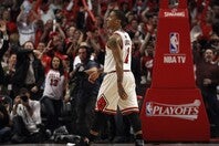 シカゴ市民にとっては、ジョーダンよりも地元出身のローズの方が共感を呼ぶという。(C)Getty Images