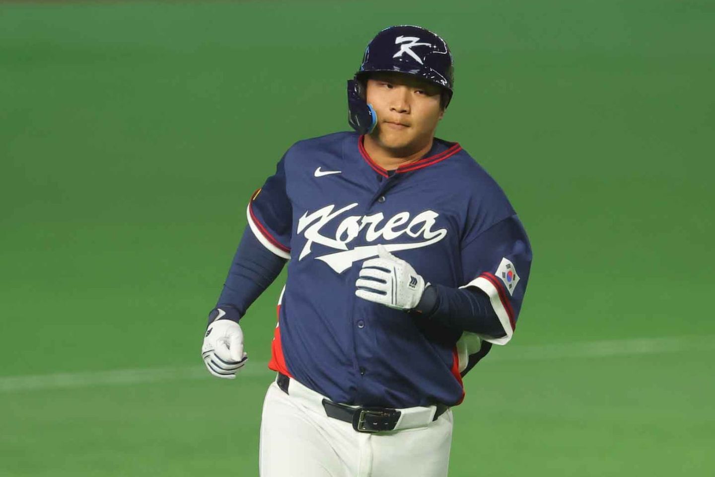 オーストラリア戦で先制２ランを含む３安打４打点の活躍を見せたムン・ボギョン。写真：梅月智史（THE DIGEST写真部）