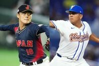 準々決勝で先発が予定されている山本（左）。ベネズエラはスアレス（右）が登板する。(C)Getty Images