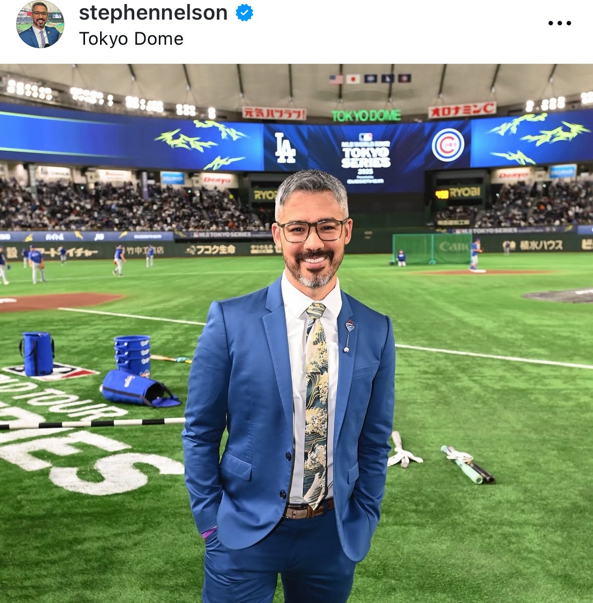 米放送局の実況を務めるネルソン氏が日本製品への名残惜しさを示した。写真：SNS投稿のスクリーンショット（＠ stephennelson）