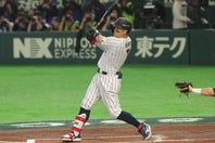 １次Rチェコ戦で２番・右翼でスタメン出場した佐藤。写真：梅月智史（THE DIGEST写真部）