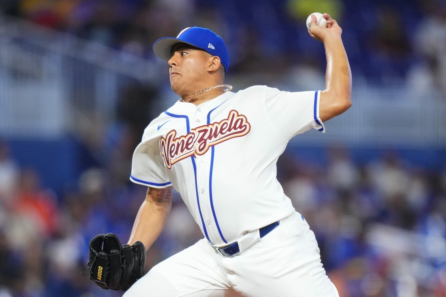 日本戦に先発するベネズエラのレンジャー・スアレス。(C)Getty Images