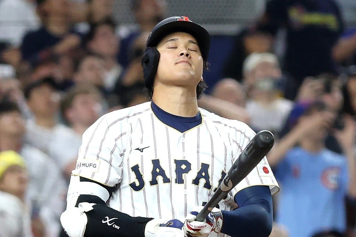 重要な場面で凡退してしまった大谷。初回はソロホームランを放ちチームに勢いをもたらした。(C)Getty Images