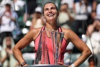 過去「BNPパリバ・オープン」の決勝で２度敗れていたサバレンカがついにタイトルを獲得。宿敵ルバキナとの激戦を制した。（C）Getty Images