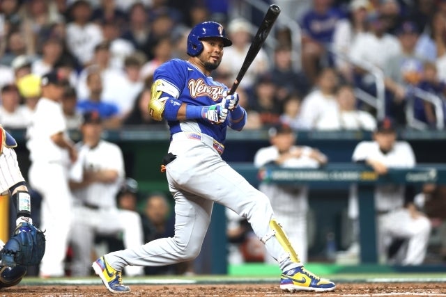 ３番アライズは日本戦で５打数無安打だったが、五十嵐氏は日本の投手陣への対策ができていたと振り返る。(C)Getty Images