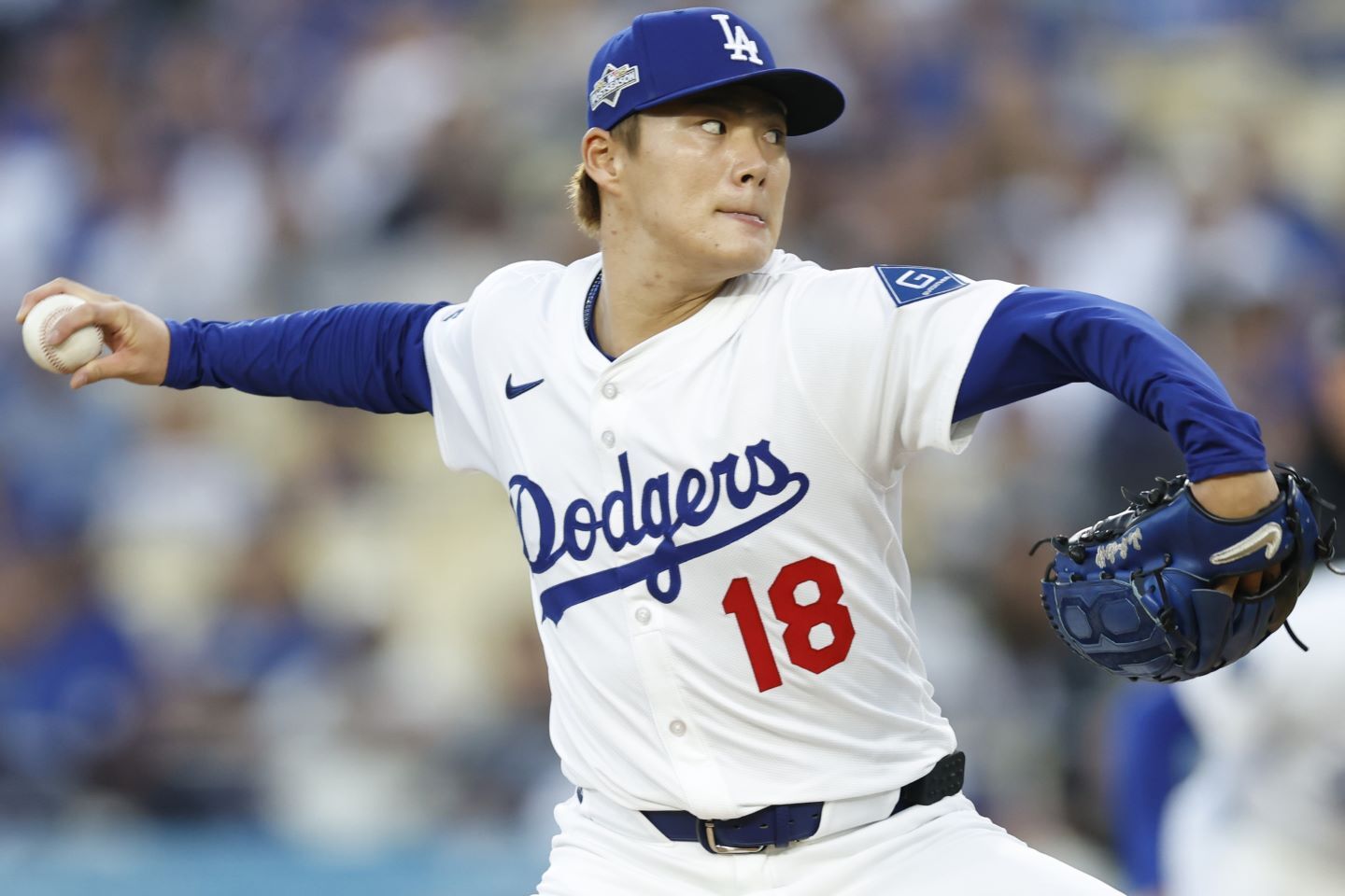 ドジャースで２年連続の開幕投手を務める山本。(C)Getty Images