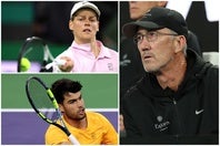 シナー（左上）とアルカラス（左下）が牽引する現男子ツアー。その価値を認めつつ、ケーヒル氏（右）はさらなる新勢力の台頭が不可欠だと語る。（C）Getty Images