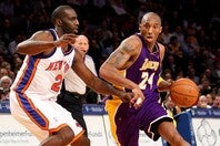 トーマス(左)が高校時代のコビー(右)について語った。(C)Getty Images