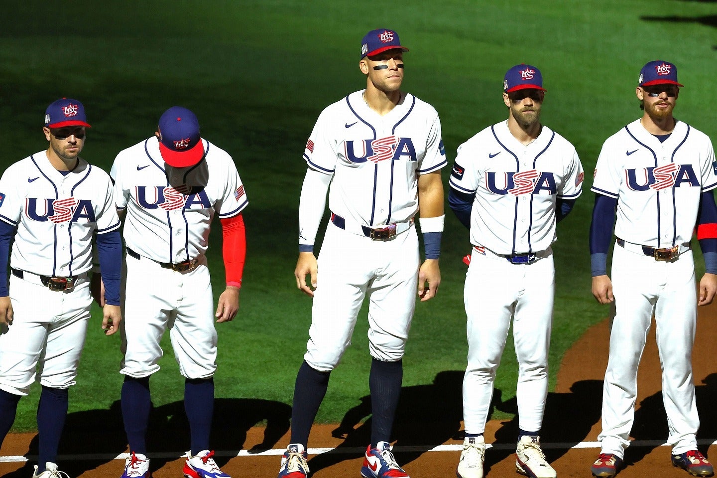 苦しい試合が続いた米国代表の打撃陣。(C)Getty Images