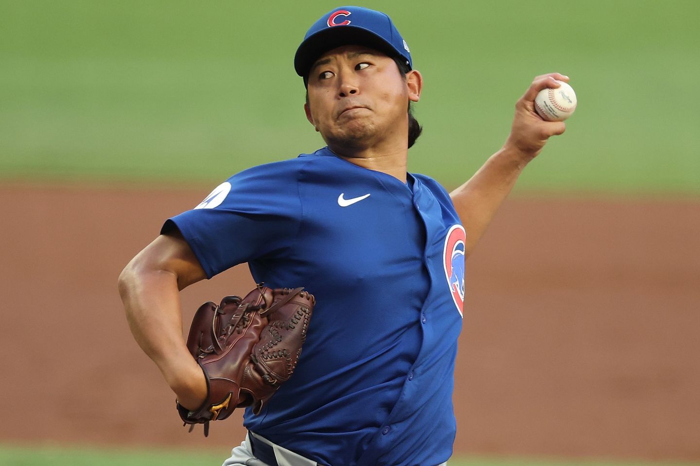 オープン戦のエンジェルス戦で快投を見せたカブスの今永。(C)Getty Images