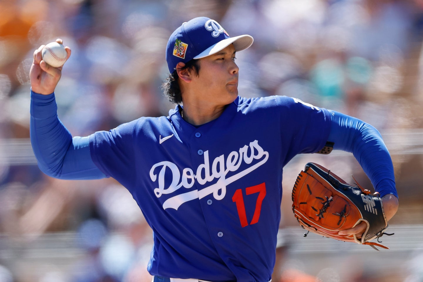 大谷翔平の登板中にハプニングが発生した。（C）Getty Images