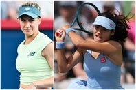 ブシャール（左）が、自身の経験をもとに早期成功がもたらす重圧について言及。同じ苦境に立つラドゥカヌ（右）に同情した。（C）Getty Images